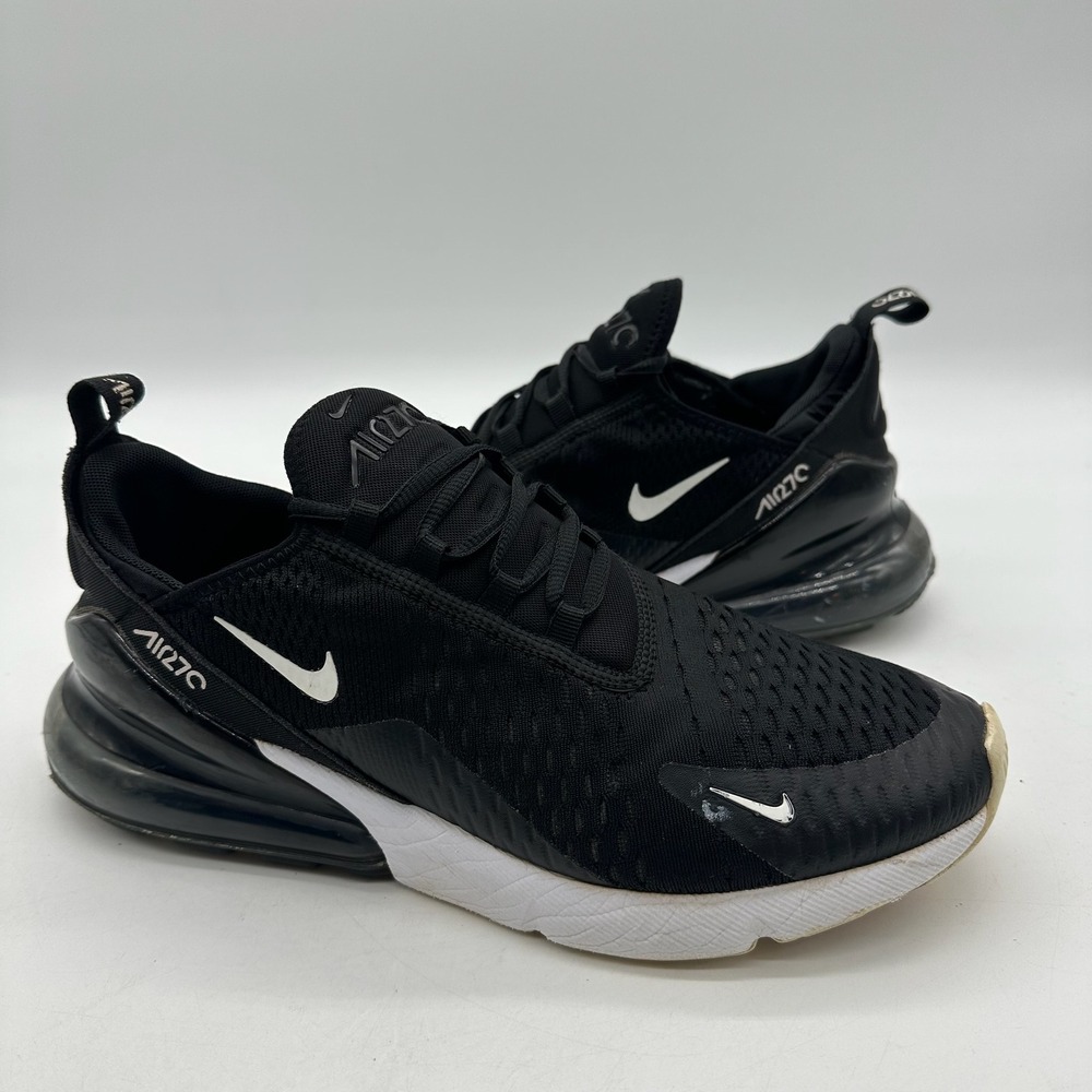 Nike Air Max‎ 270 AH8050-002 Men's Size 10 Sneakers Black White Running Shoes
